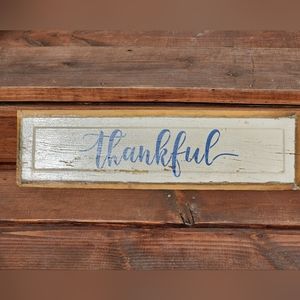 Handpainted THANKFUL wooden sign